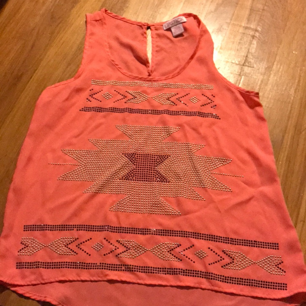pink printed tank